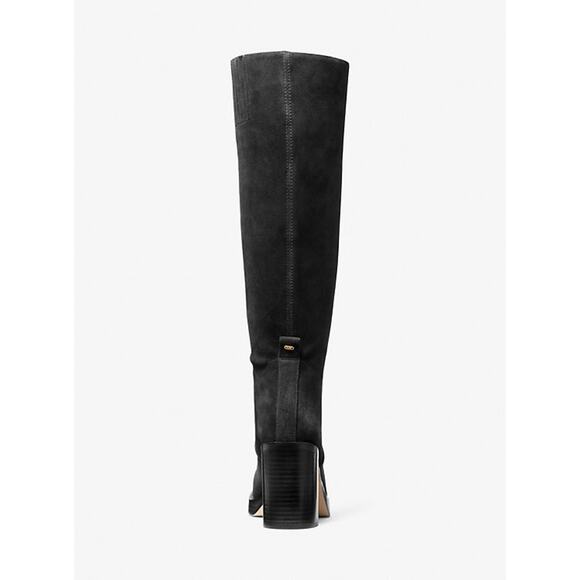 MICHAEL KORS CLASSIC HAYDEN BLACK SUEDE KNEE HIGH BOOT 100% LEATHER. SZ 8 $325 - Picture 5 of 11